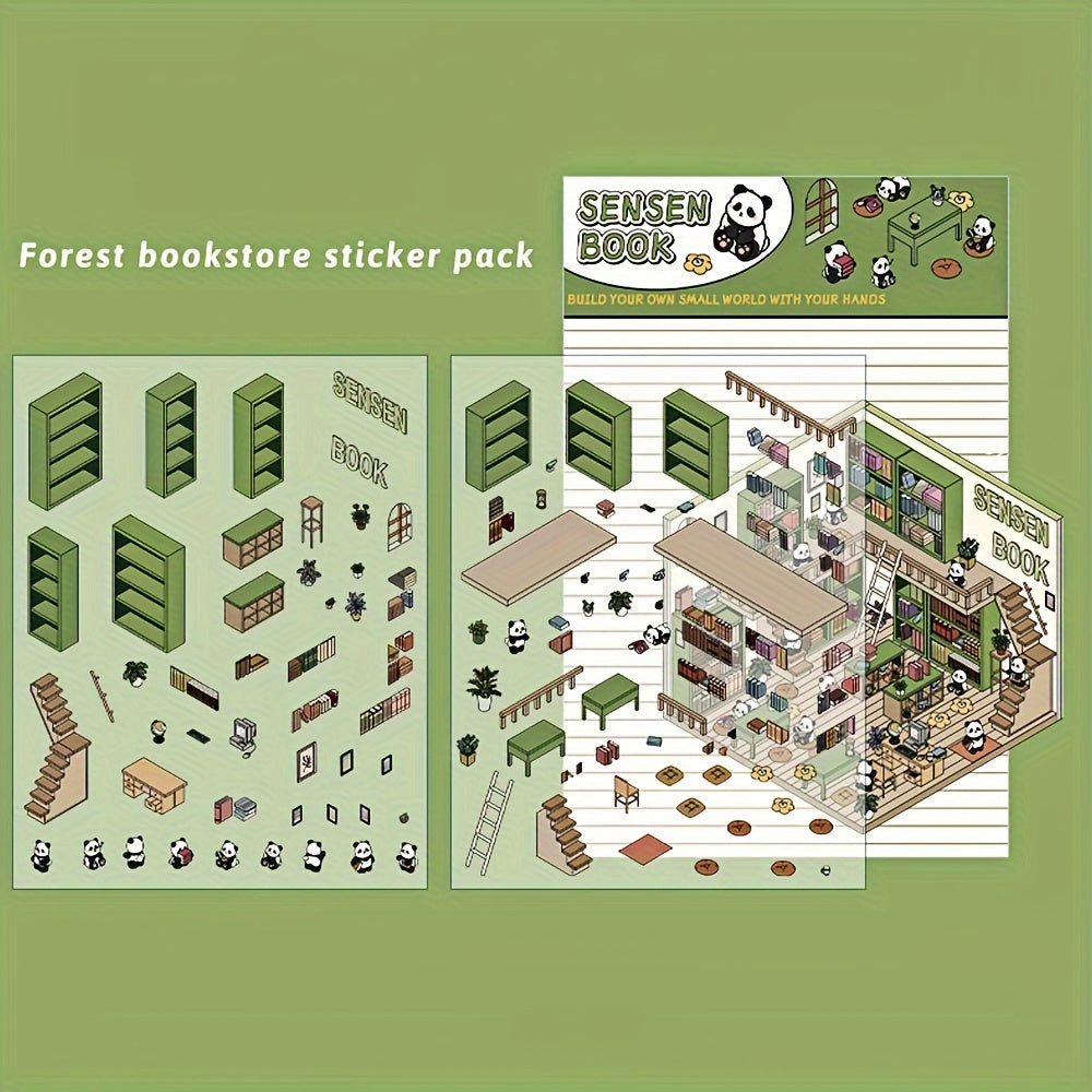 DIY House Stickers, DIY Stickers Scene Make Your Own Loft apartment|bookstore|sushi restaurant|coffee shop