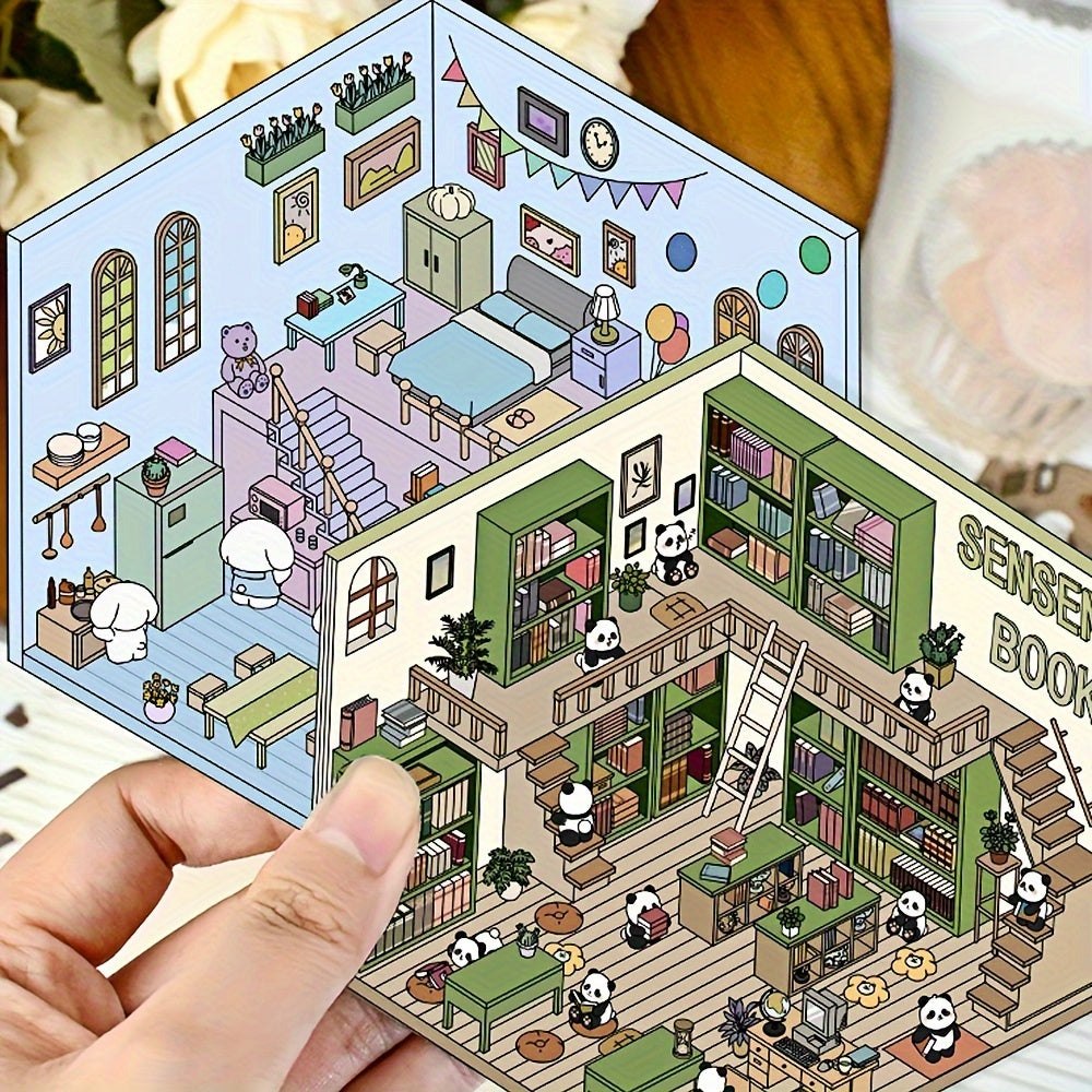 DIY House Stickers, DIY Stickers Scene Make Your Own Loft apartment|bookstore|sushi restaurant|coffee shop