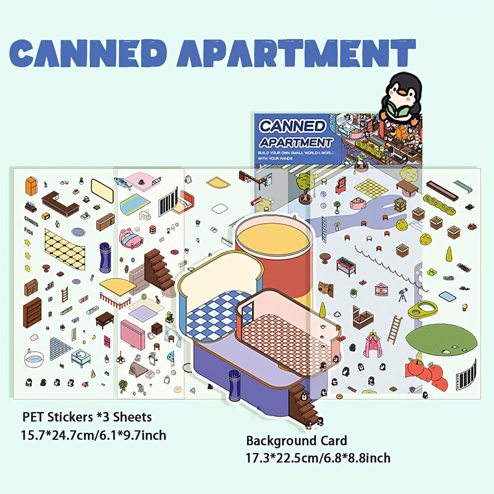 Plus Size DIY Miniature Forest Tree House & Canned Apartment Stickers