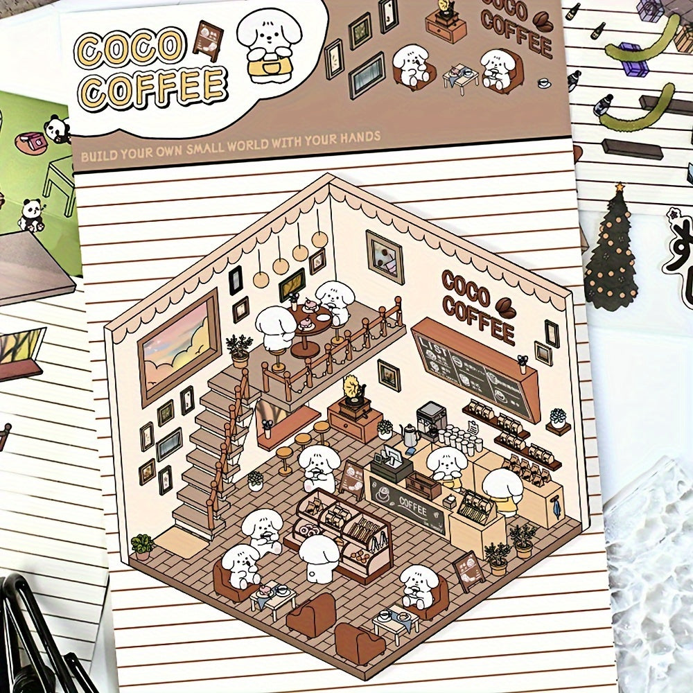 DIY House Stickers, DIY Stickers Scene Make Your Own Loft apartment|bookstore|sushi restaurant|coffee shop