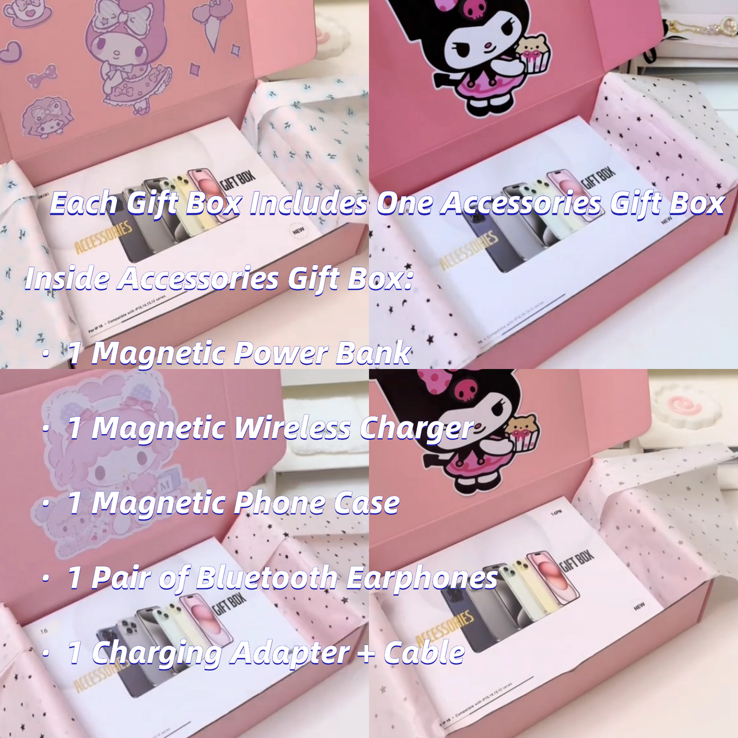 Accessories gift box compatible with Samsung Galaxy (Only Accessories, No Phone)