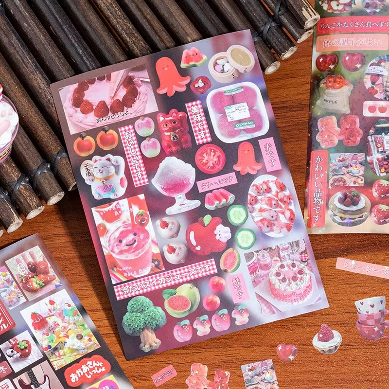 Japanese Sentimental Sticker Book Series – Nostalgia, Romance & Seasons (800+ Stickers and 45 Pages per Book)