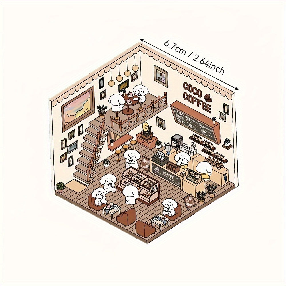 DIY House Stickers, DIY Stickers Scene Make Your Own Loft apartment|bookstore|sushi restaurant|coffee shop