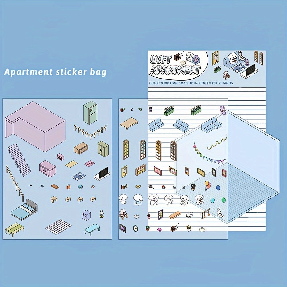 DIY House Stickers, DIY Stickers Scene Make Your Own Loft apartment|bookstore|sushi restaurant|coffee shop