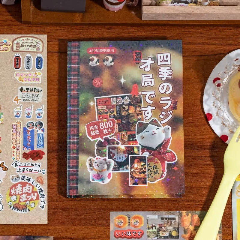 Japanese Sentimental Sticker Book Series – Nostalgia, Romance & Seasons (800+ Stickers and 45 Pages per Book)