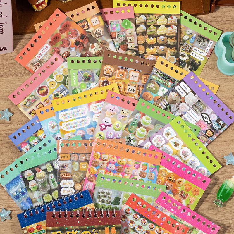 Japanese Retro Sticker Book – Showa & Heisei Memories Collection (Each Book: 1300+ Stickers, 48 Sheets)