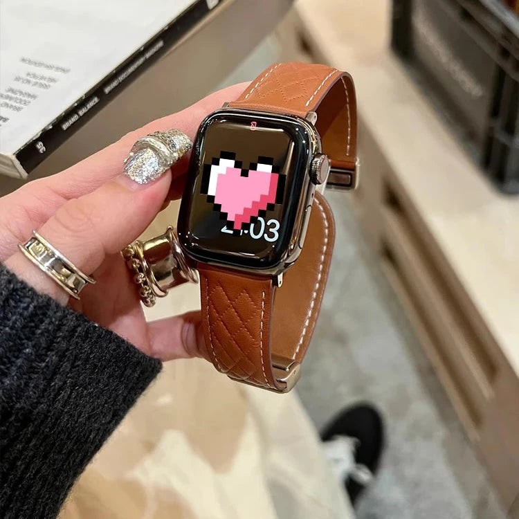 Magnetic Band Soft Leather Bracelet Strap