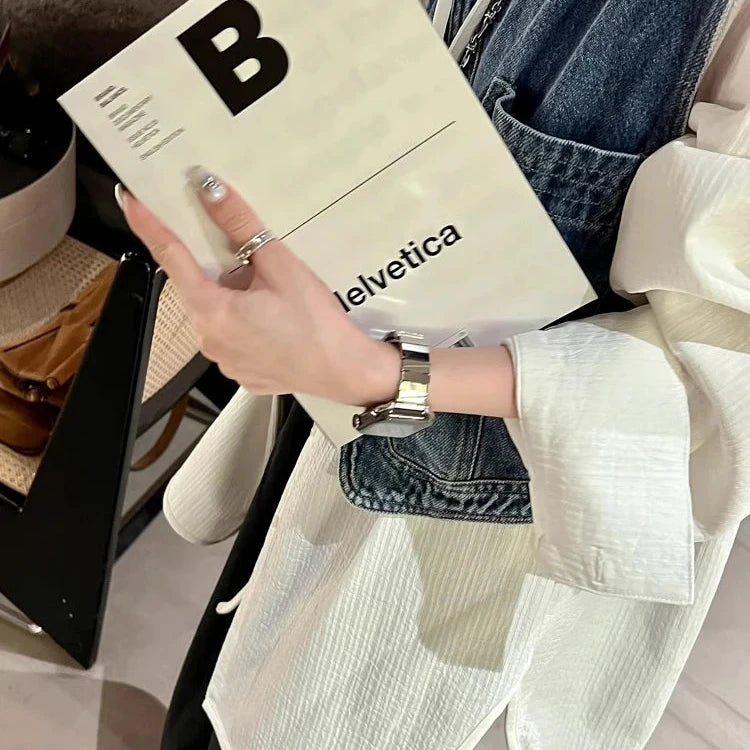 Metal Band Stainless Steel Slim Girl Strap