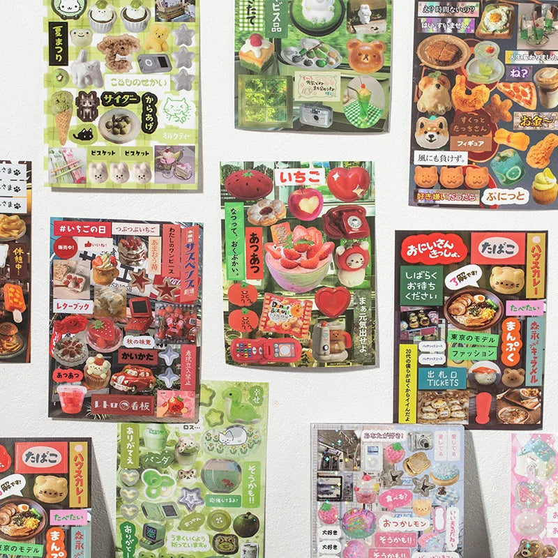 Japanese Sentimental Sticker Book Series – Nostalgia, Romance & Seasons (800+ Stickers and 45 Pages per Book)