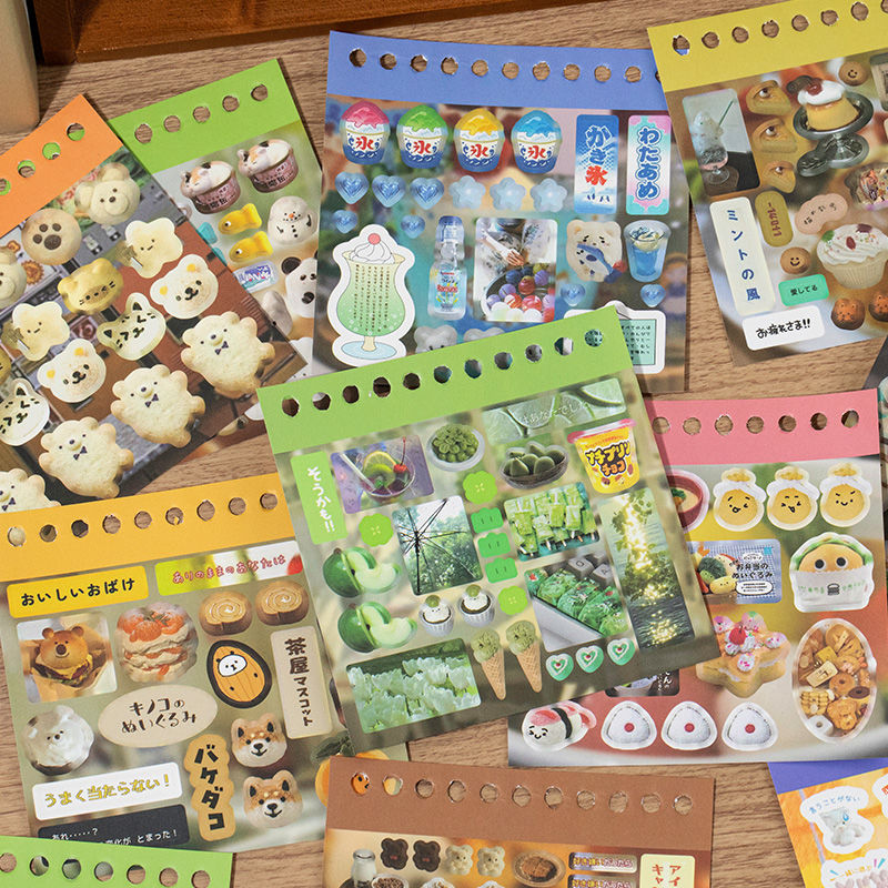 Japanese Retro Sticker Book – Showa & Heisei Memories Collection (Each Book: 1300+ Stickers, 48 Sheets)