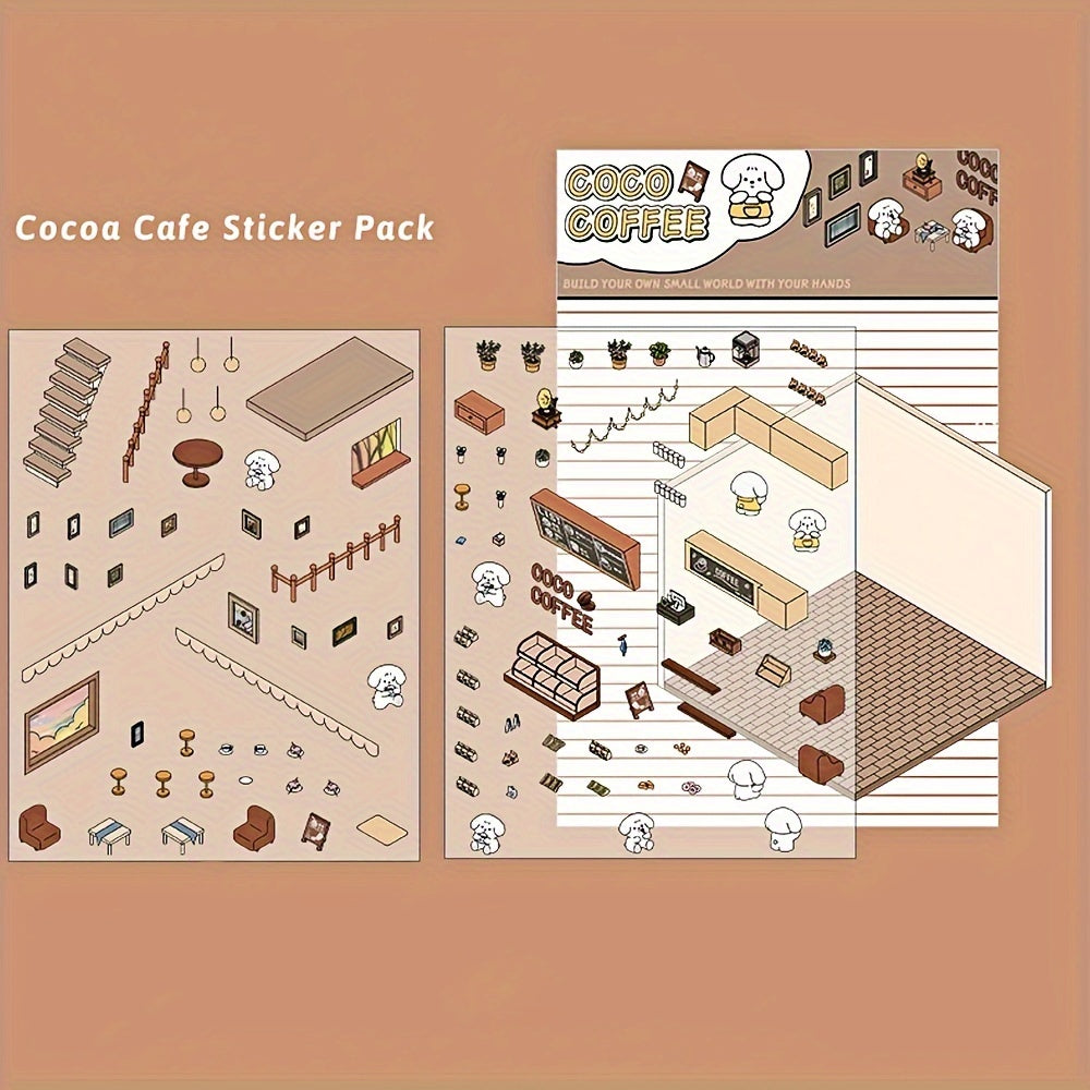 DIY House Stickers, DIY Stickers Scene Make Your Own Loft apartment|bookstore|sushi restaurant|coffee shop