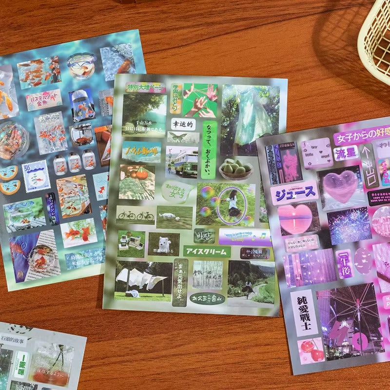 Japanese Sentimental Sticker Book Series – Nostalgia, Romance & Seasons (800+ Stickers and 45 Pages per Book)