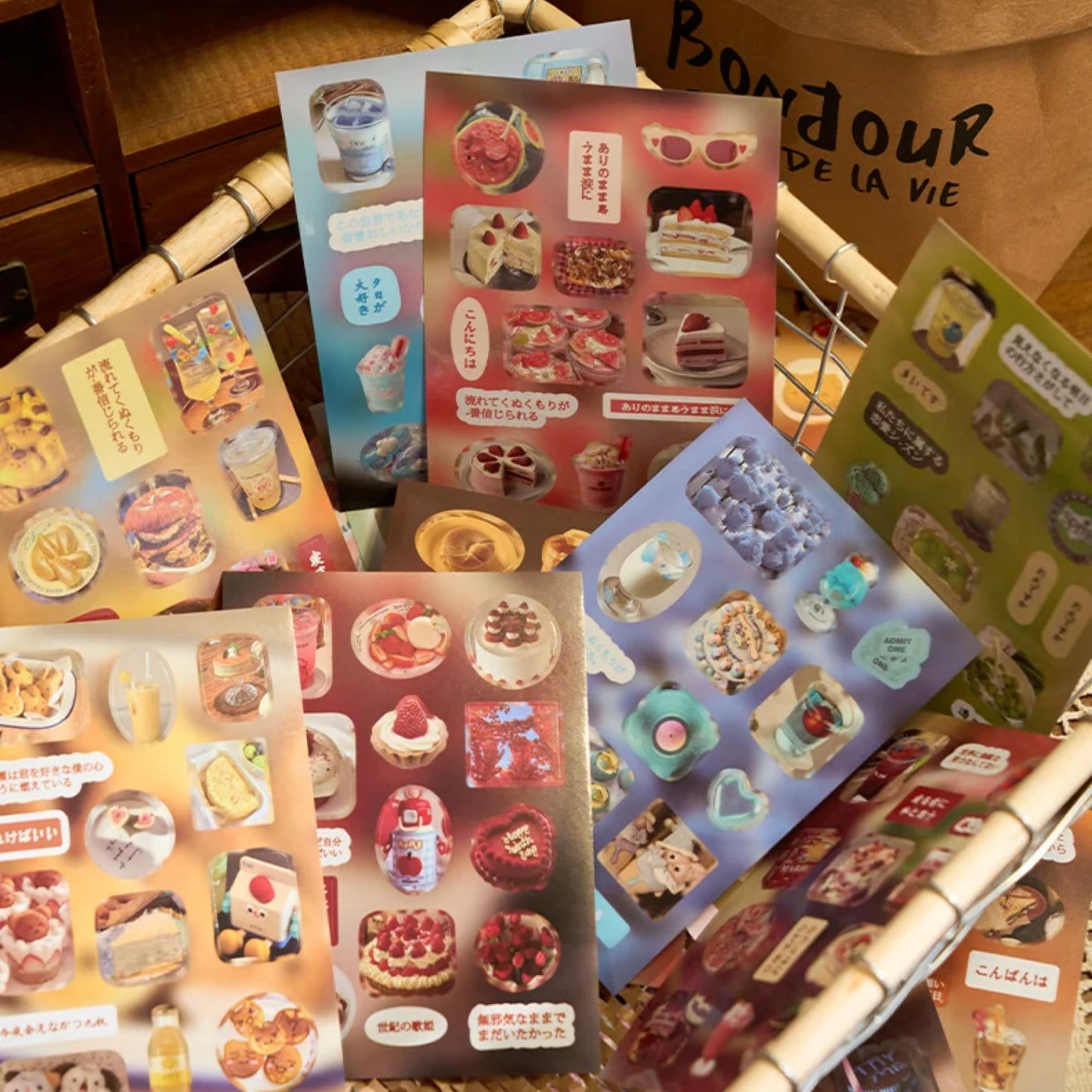 Bittersweet Whimsy Sticker Book Set – Dessert Secrets & Misty Stars (700+ Stickers, 45 Pages per Book)