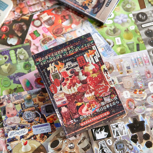 Retro Nightlife Sticker Book Set – Sea of Time & Tunnel of Lights (800+ Stickers, 45 Pages per Book)
